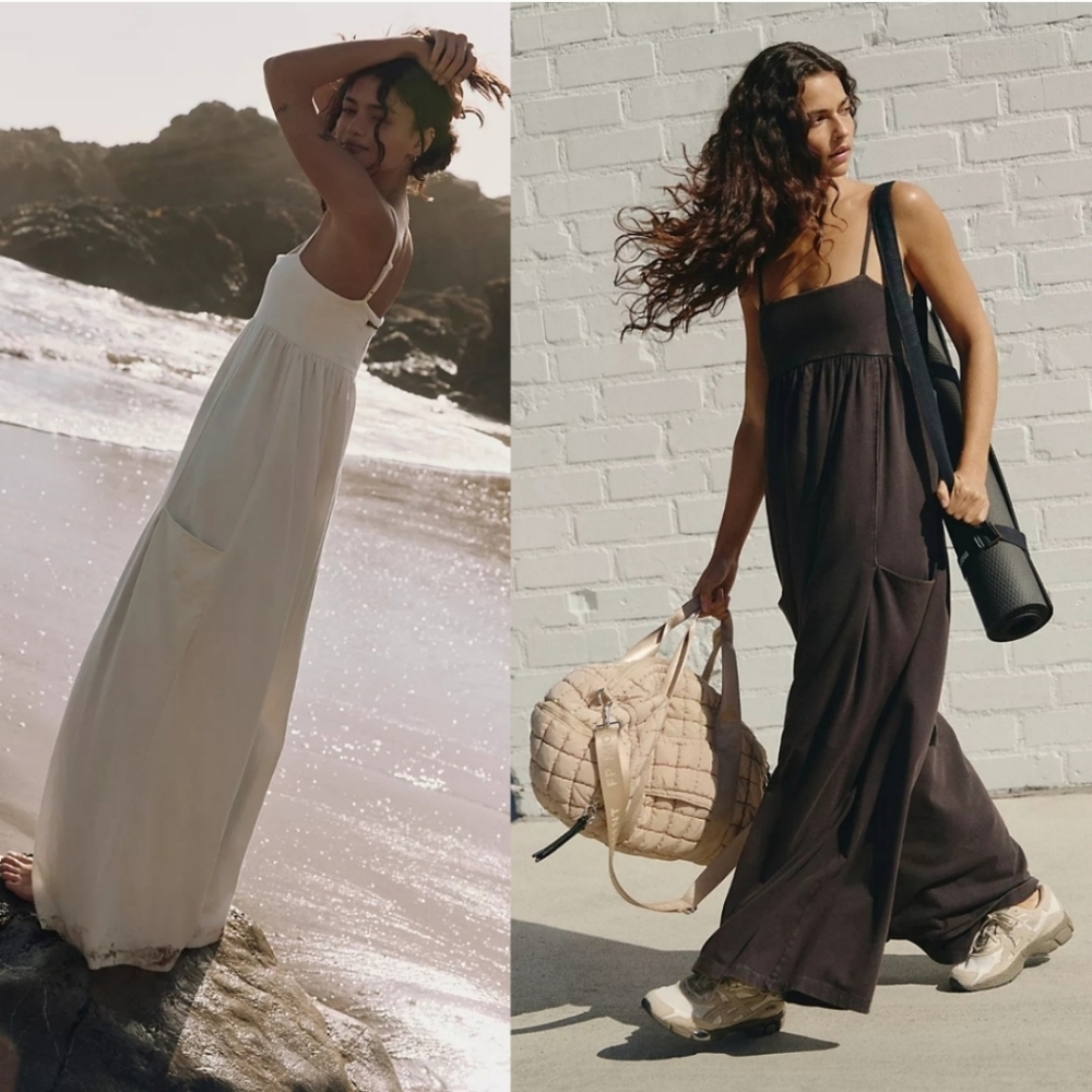 New Free People Hot Shot Strappy Onesie XS Orange Peach Jumpsuit FP Movement NWT - Picture 4 of 14